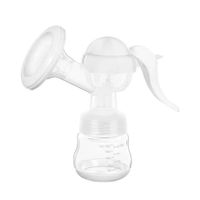 Extractor de leche materna manual con cojín masaje suave, incluye biberón, blanco