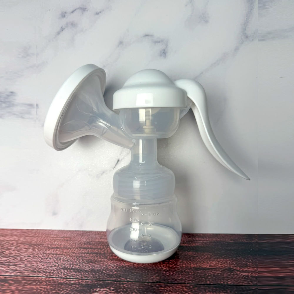 Imagen 2 del producto Extractor de leche materna manual con cojín masaje suave, incluye biberón, blanco