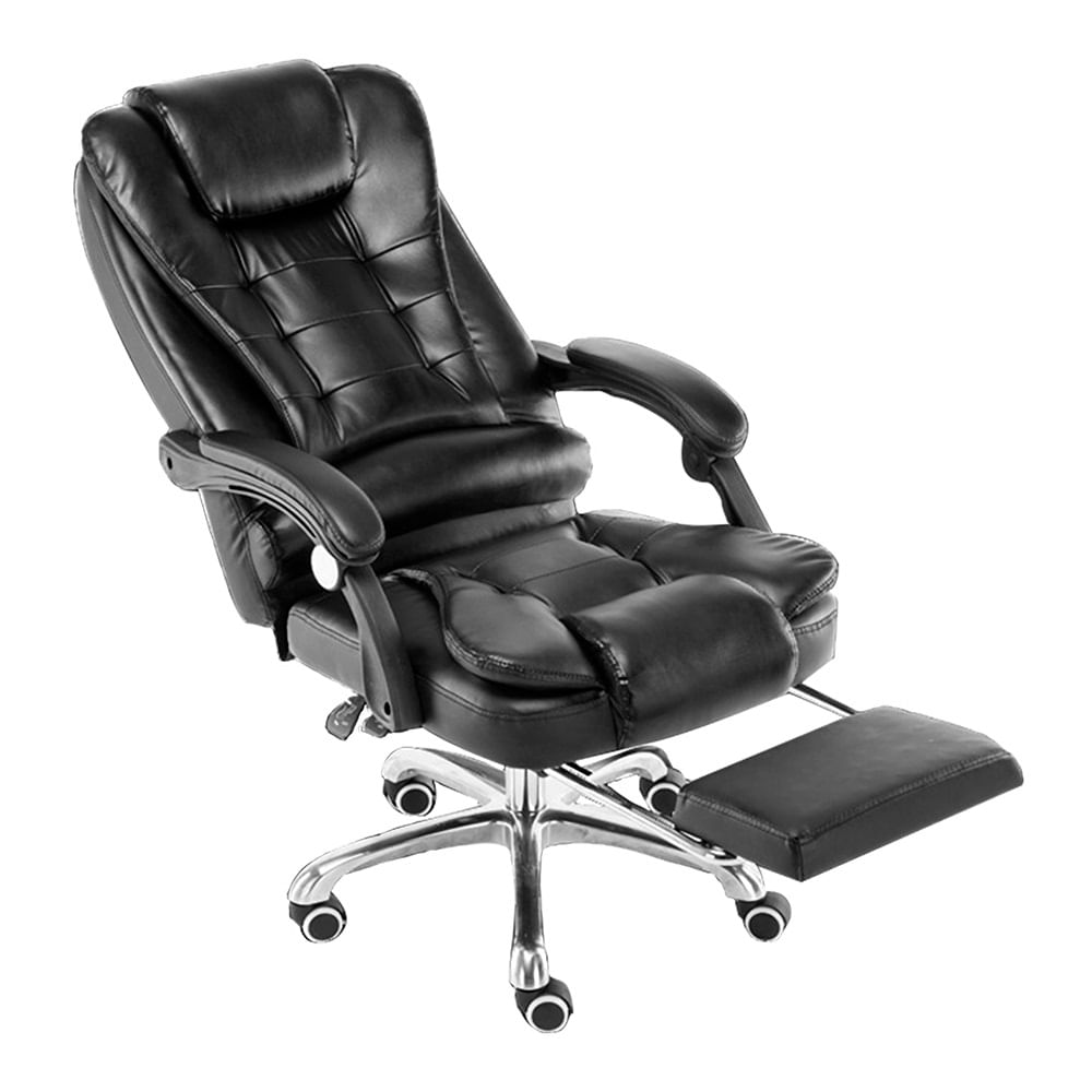 Imagen 2 del producto Silla giratoria Evox CT809F para oficina y escritorio, con reposapiés extensible, masajeador y altura regulable, negro