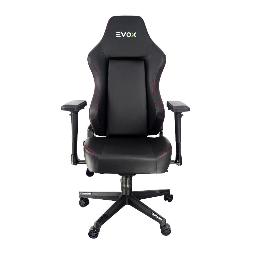 Silla gamer Evox CT736 ergonómica reclinable, soporte 120kg, reposabrazos 4D y cojín moldeable 10.5 cm, negro