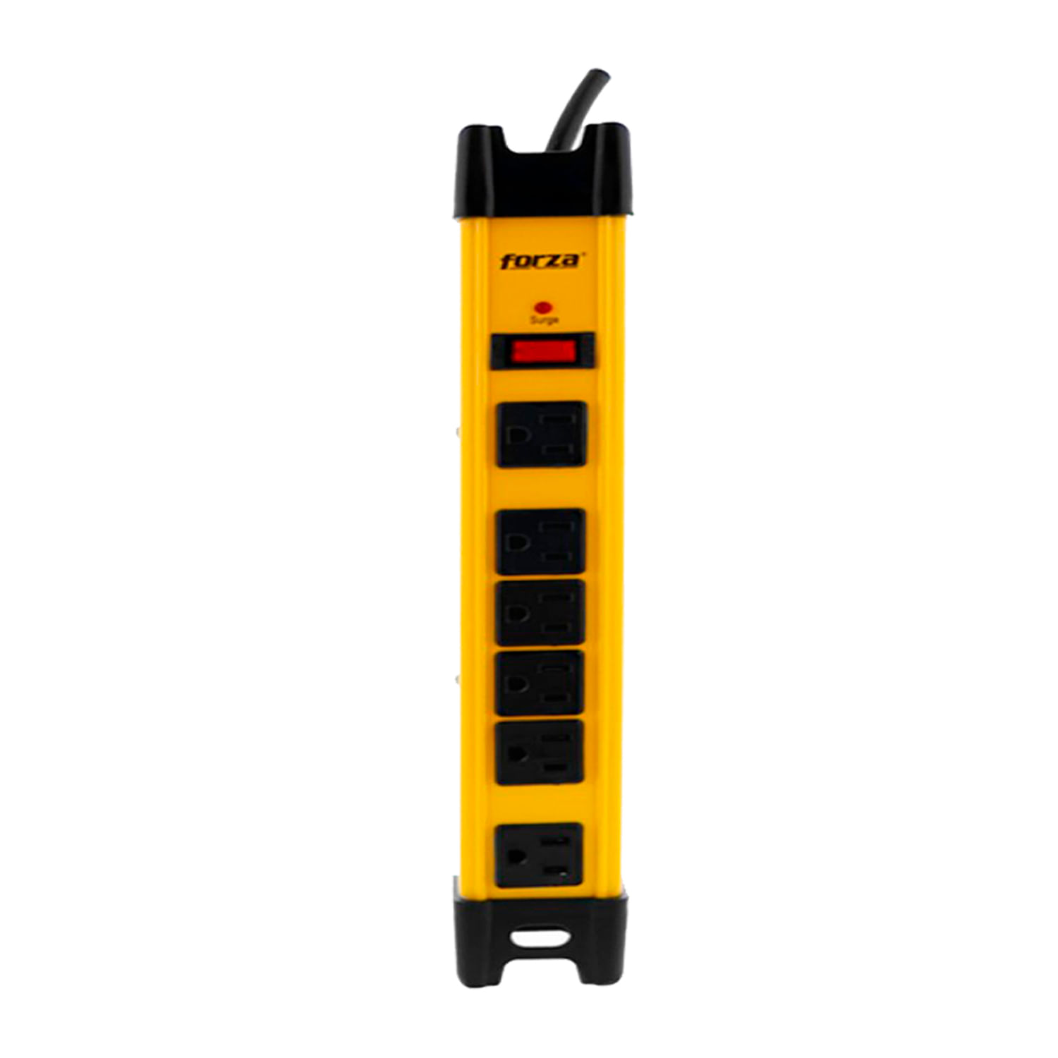 Forza FSP-806 supresor de picos metálico, 2200W, 1200J, 6 tomas NEMA, protección contra sobretensiones y sobrecargas