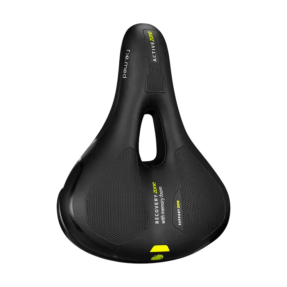 Asiento ergonómico Selle Royal 4309DEMA R.E.MED, espuma viscoelástica, doble resorte anti-golpes, negro