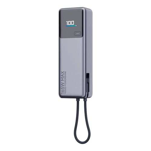 Powerbank Xiaomi 10000mah USB-C 165W, carga rápida para laptops macbook pro y smartphones, gris