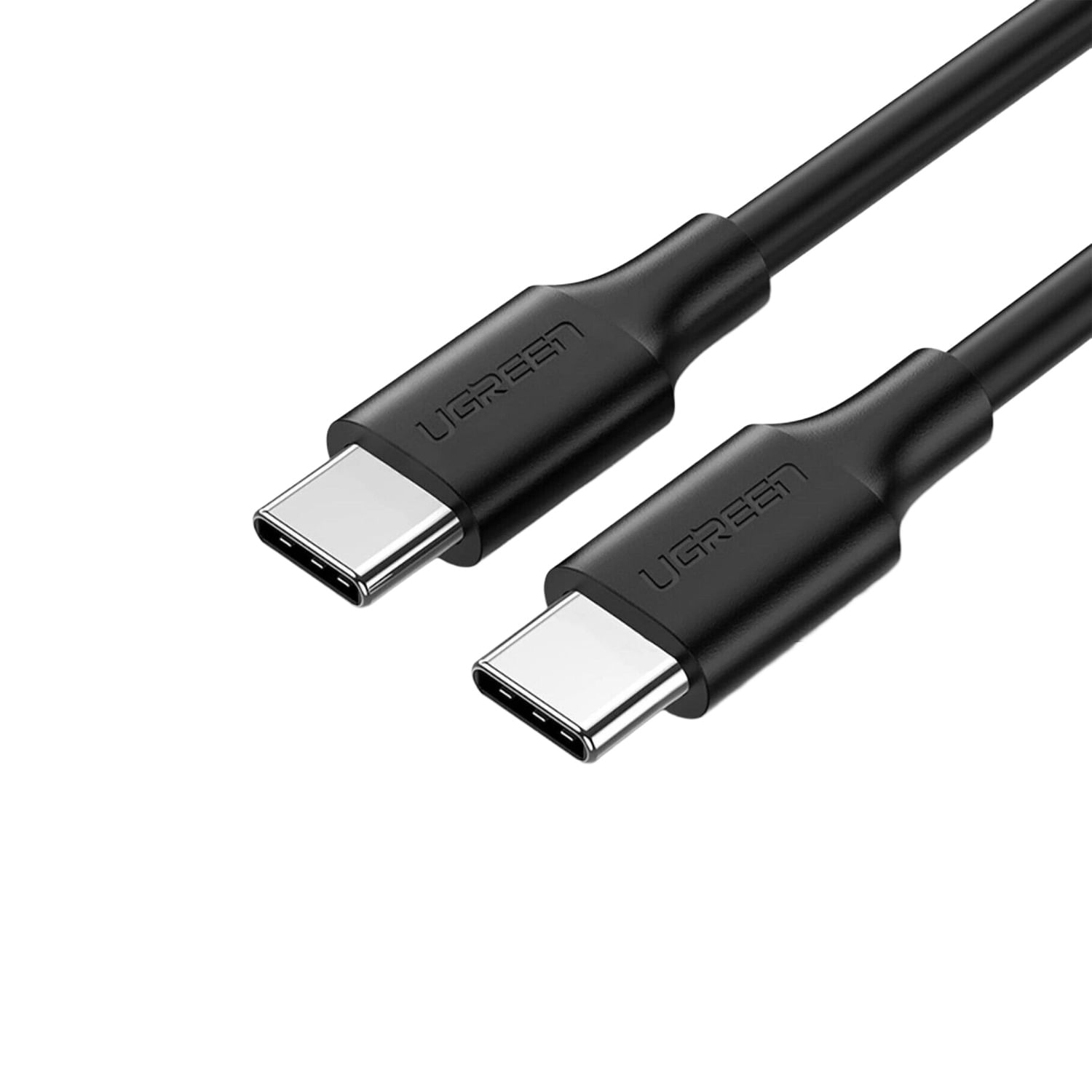 Cable Ugreen USB-C a USB-C 60W 1m negro, carga rápida 3A, transferencia de datos 480Mbps