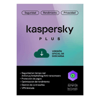 Licencia digital Kaspersky Plus, 1 dispositivo, compatible con Windows 10 y 11, duración 1 año