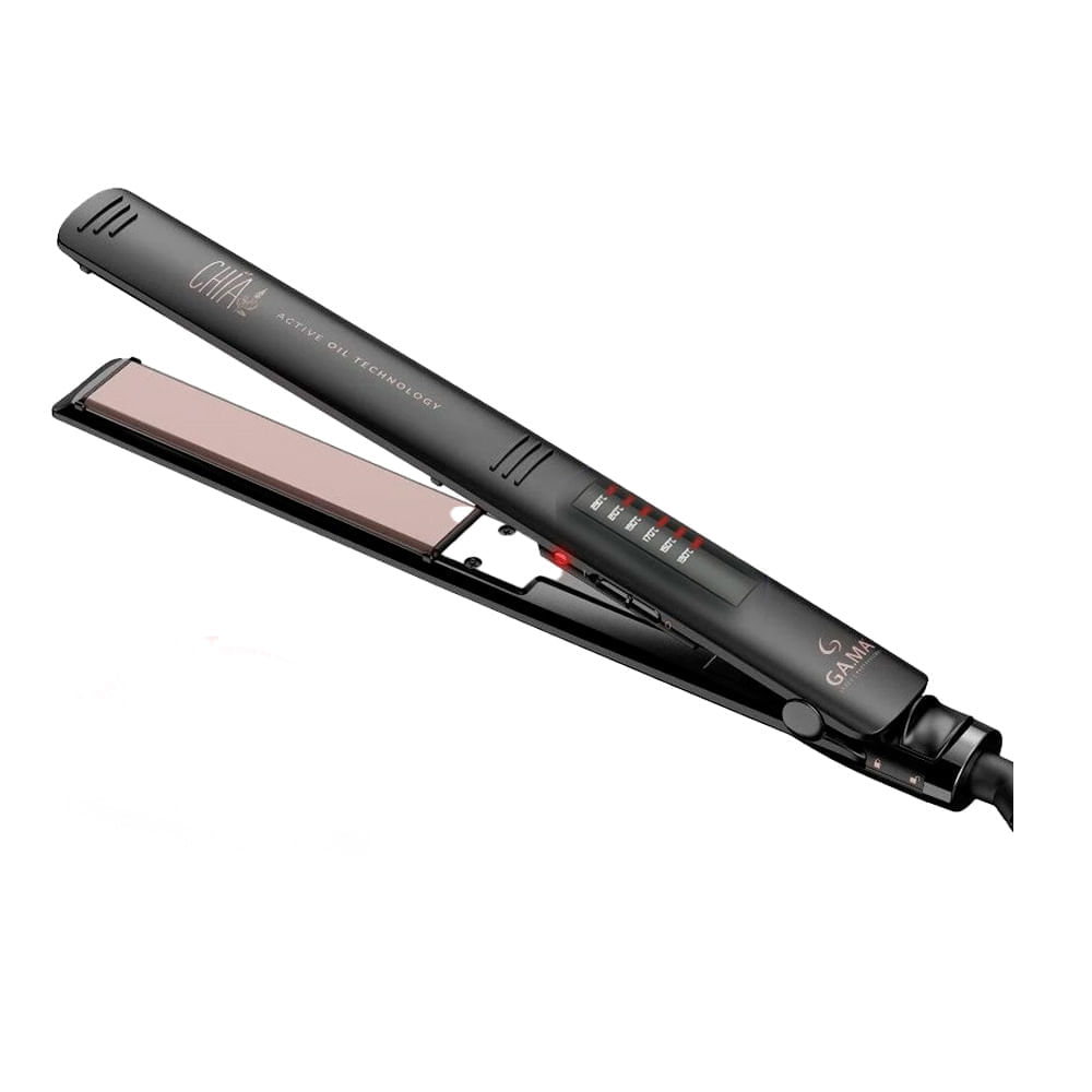 Plancha LED Gama Elegance Chía Ceramic Ion Long Plates Bivolt, panel digital