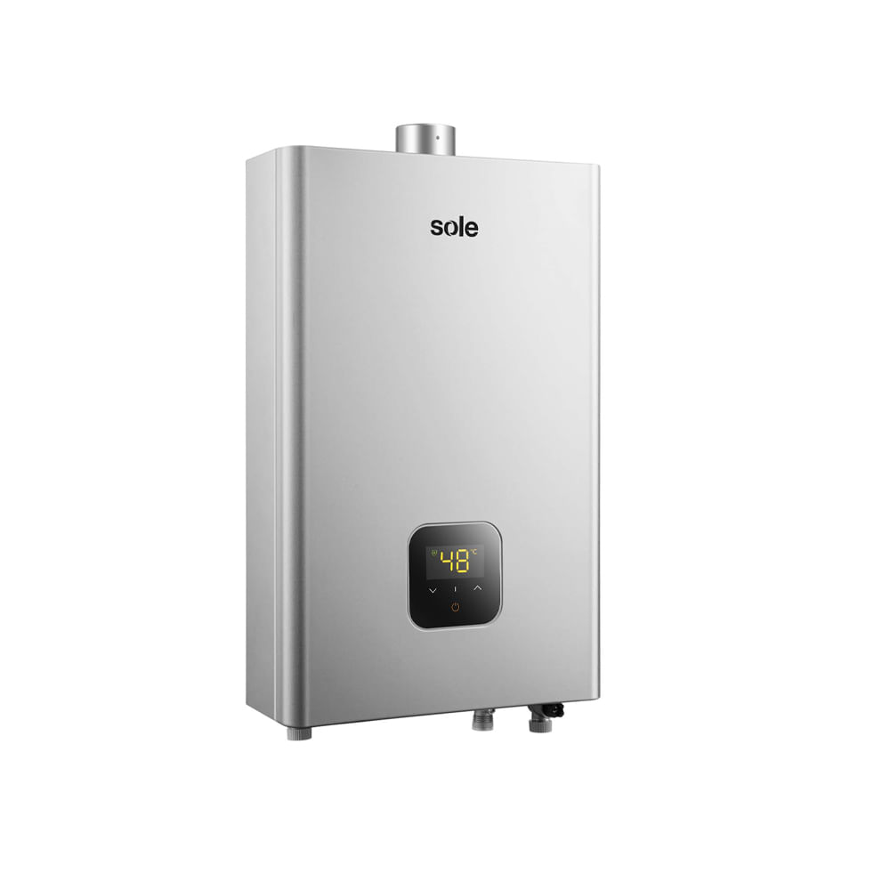 Imagen 2 del producto Calentador instantáneo Sole GLP 14 litros, tiro forzado digital, alta seguridad, 220V, termostático, gris