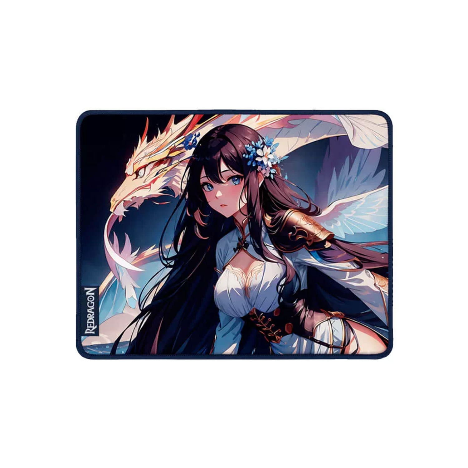 Mouse Pad Redragon P046 S 330x260mm antideslizante, anime blue