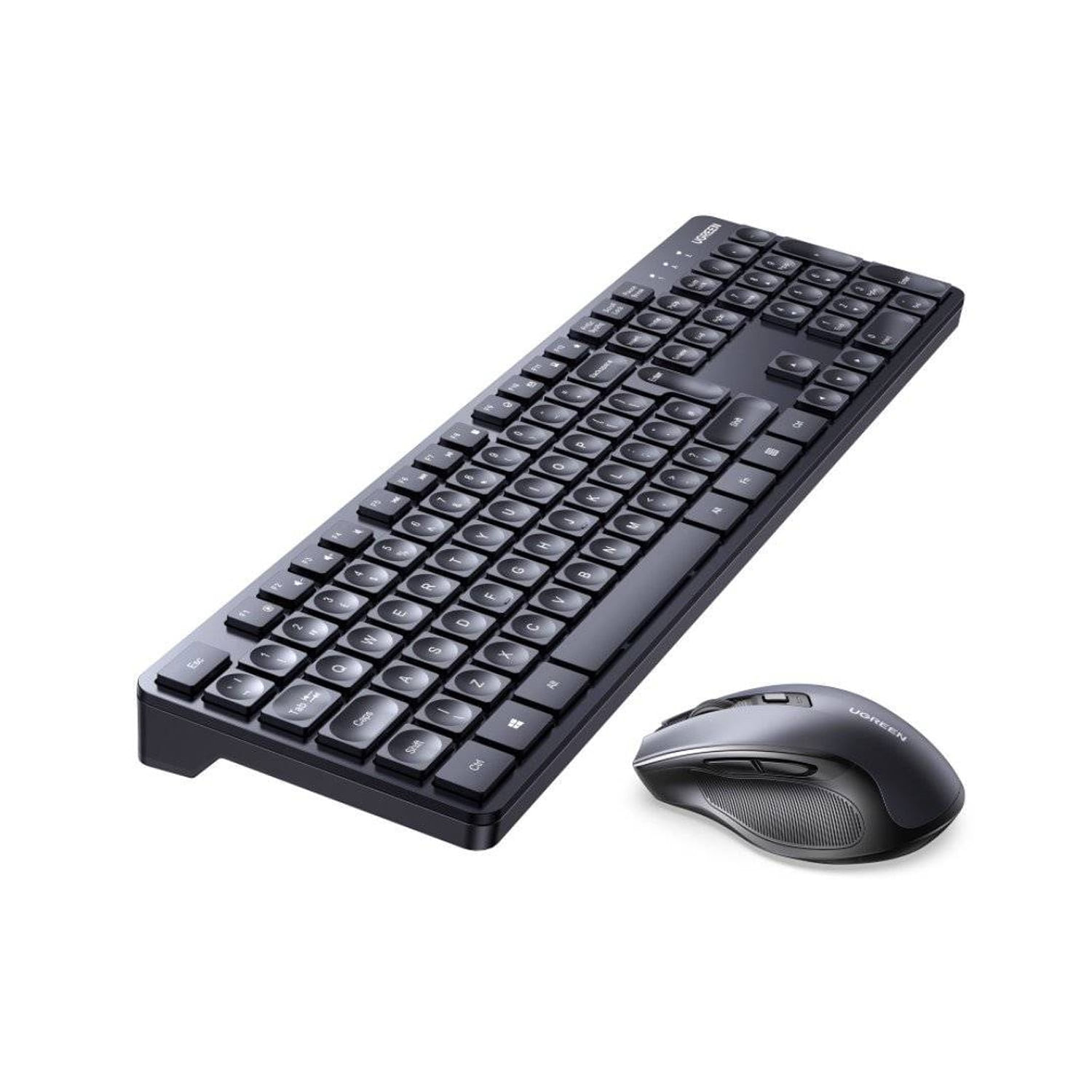 Imagen 2 del producto Combo: Teclado y mouse Ugreen, inalámbrico 2.4 GHz, ergonómico, 106 teclas, mouse 4000 DPI