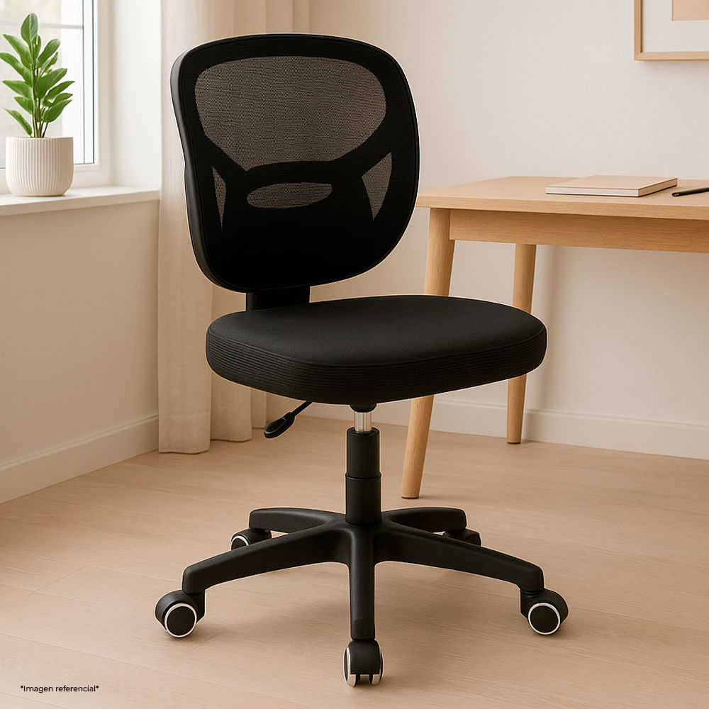 Imagen 2 del producto Silla Komsum Infantil, ergonómica y cómoda, soporta 50kg, ruedas giratorias, negro