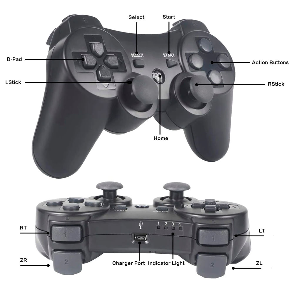 Imagen 2 del producto Consola Retro Game Stick X2 Plus 128 GB 4K, PS1, PSP, N64, mandos recargables, negro