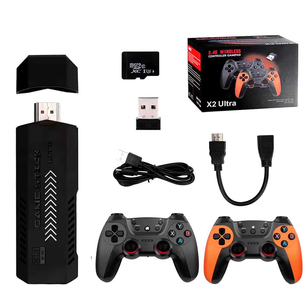 Imagen 2 del producto Consola Retro Game Stick X2 Ultra 128GB con mandos recargables, más de 40,000 juegos y emuladores para TV, HDMI