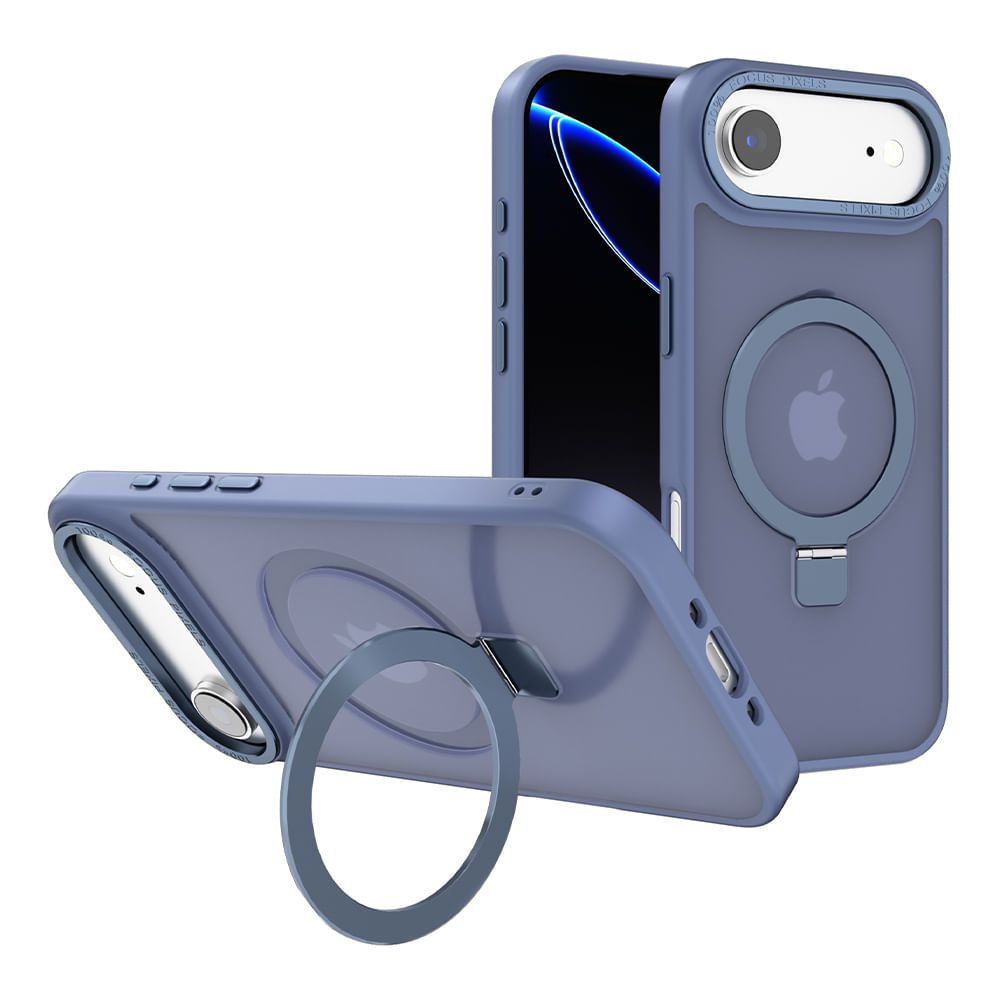Imagen 2 del producto Case para iPhone Air Metal Matte con MagSafe y soporte, mate traslúcido azul