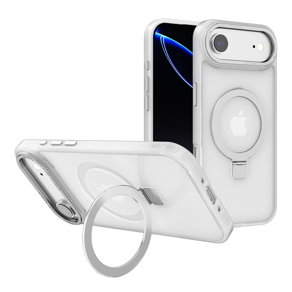 Imagen 2 del producto Case para iPhone Air Metal Matte con MagSafe y soporte, mate traslúcido blanco