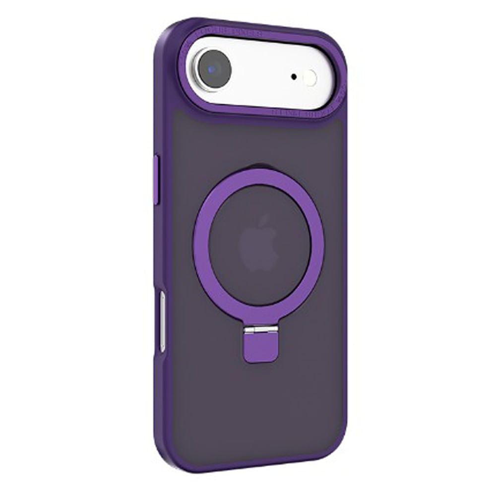 Case para iPhone Air Metal Matte con MagSafe y soporte, mate traslúcido morado
