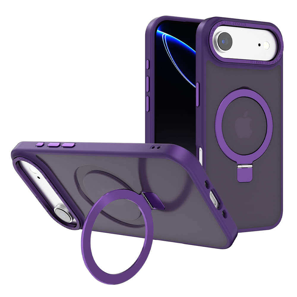 Imagen 2 del producto Case para iPhone Air Metal Matte con MagSafe y soporte, mate traslúcido morado