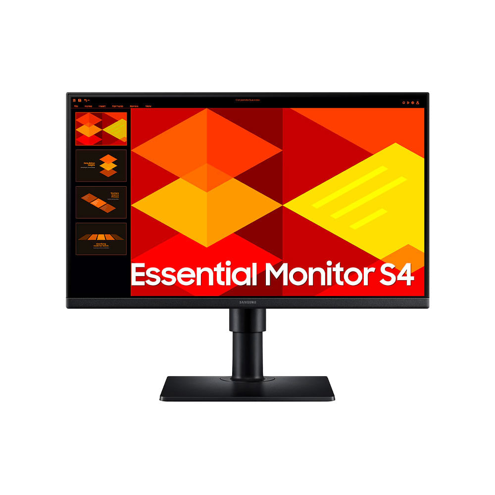 Monitor Samsung Essential S4 LS22D400GALXPE, 22" FHD IPS, 100 Hz, HDMI/DP/USB, ergonomía total, Eye Saver, negro
