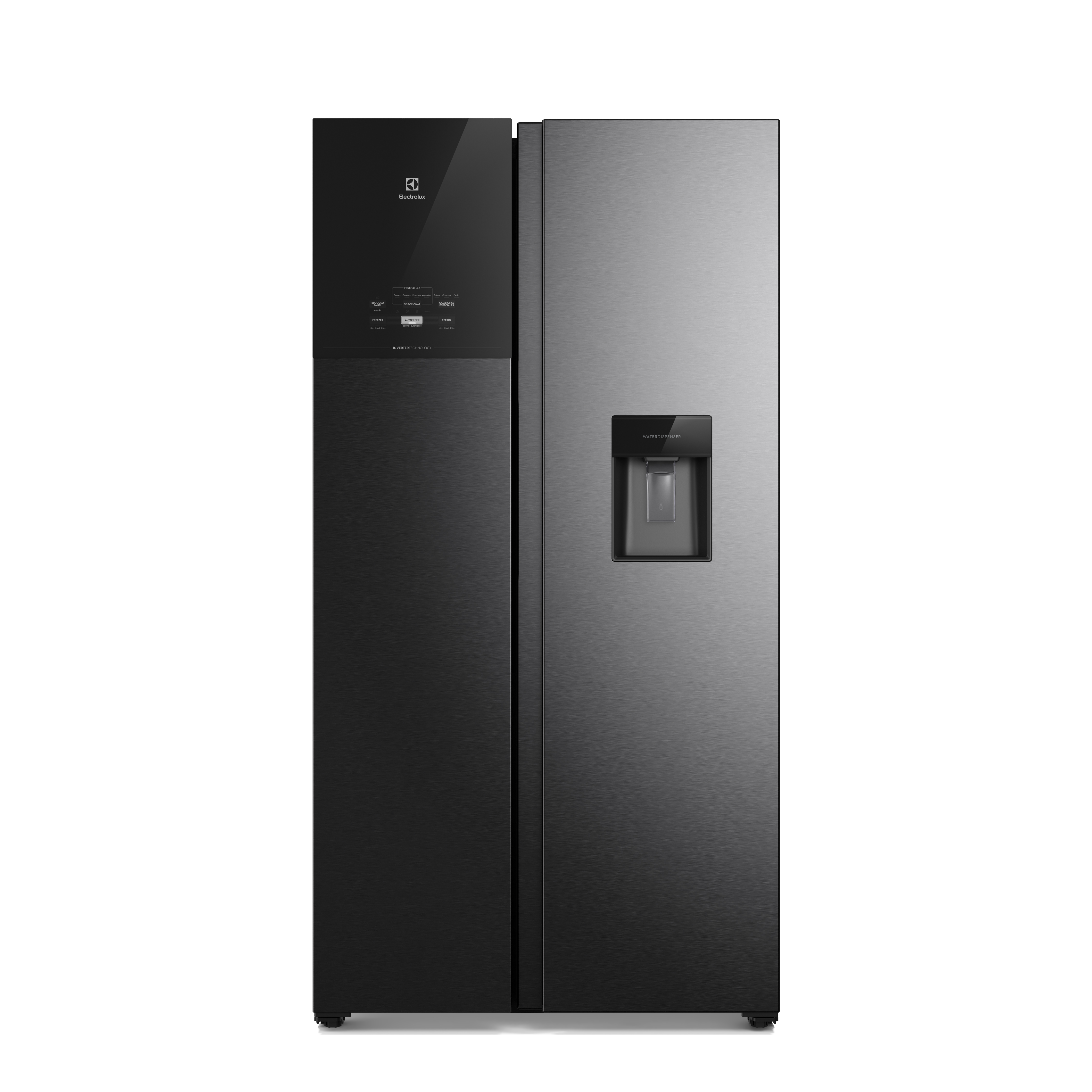 Refrigeradora Frost Free Inverter 611L Side by Side Electrolux ERS65F2P5BB, AutoSense, cajón Fresh&Flex, IceMax, negro