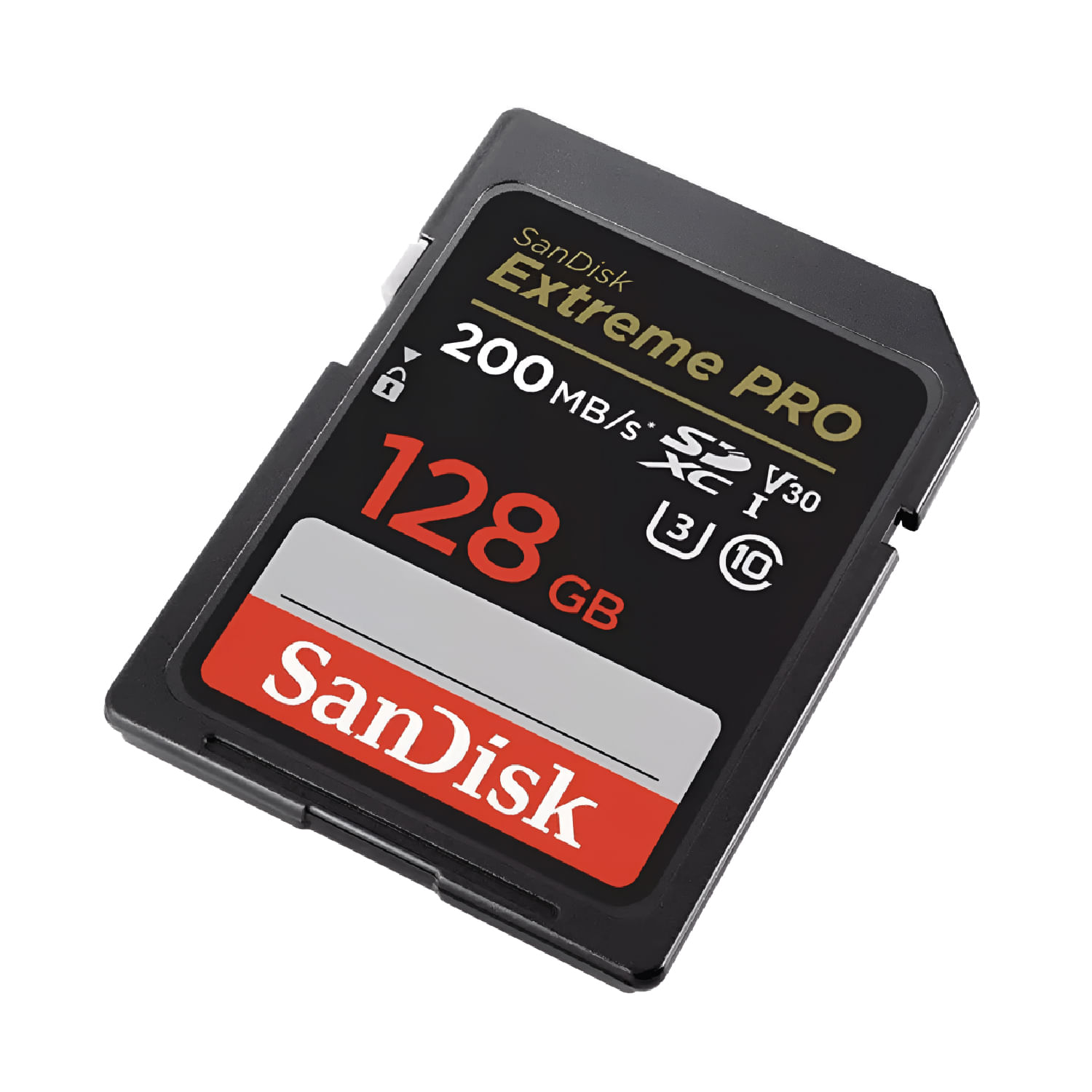 Imagen 2 del producto Tarjeta SD SanDisk Extreme Pro 128GB, UHS-I, U3 V30, hasta 200MB/s lectura y 90MB/s escritura