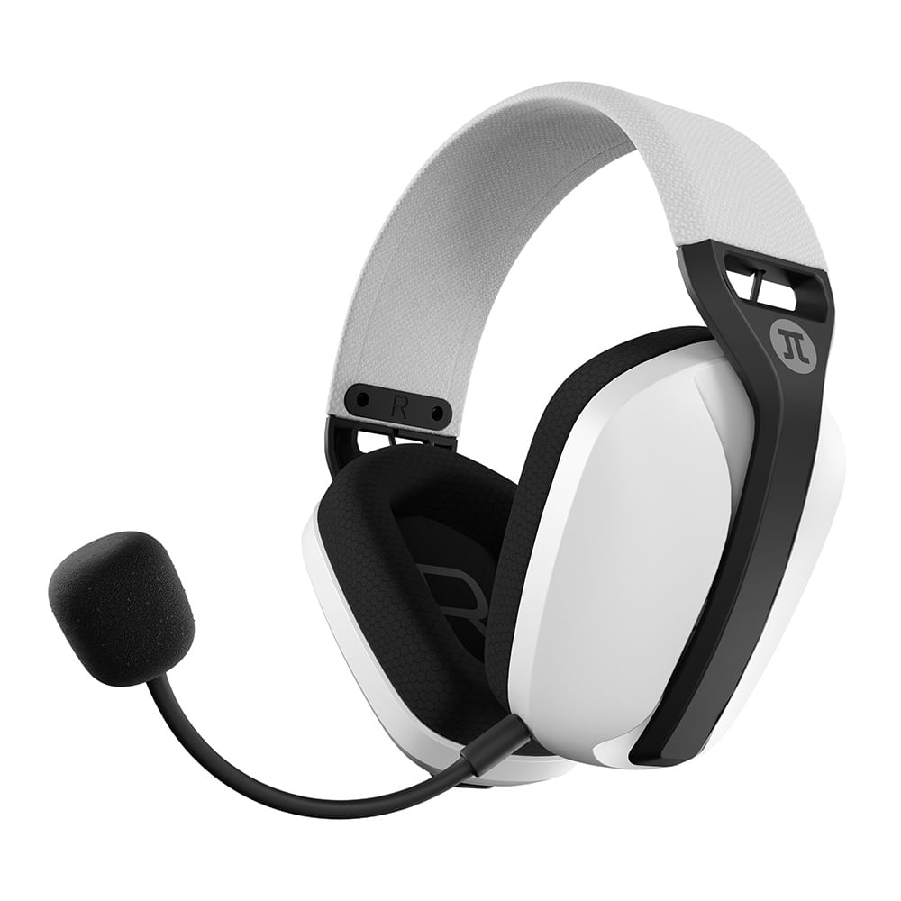 Audífono gamer Primus Arcus360BT inalámbrico 2.4GHz/Bluetooth, 30mW, micrófono removible, batería 16 horas, blanco