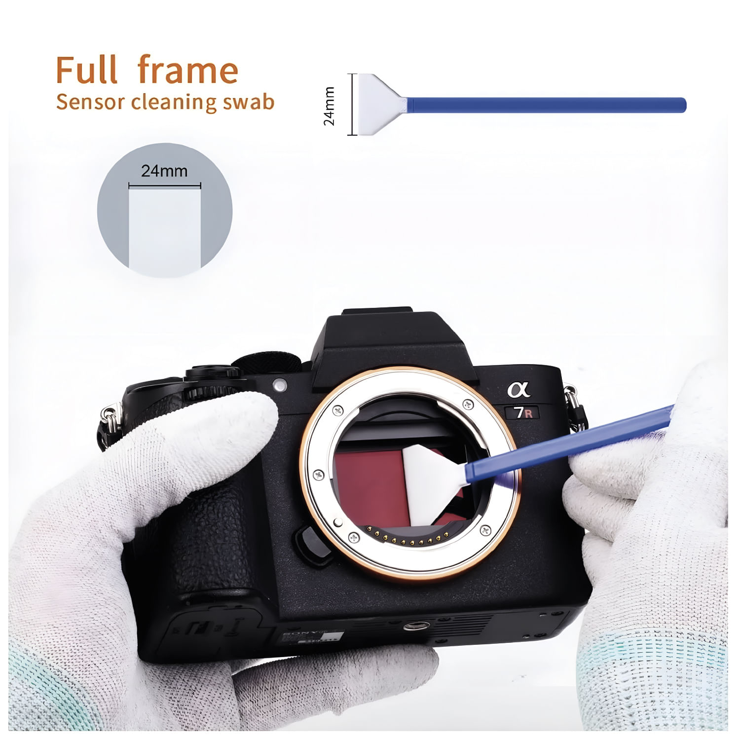 Imagen 2 del producto Hisopos de limpieza K&F Concept SKU.1697 para sensor full frame 24mm, pack de 10 unidades estériles de microfibra ultrasuave