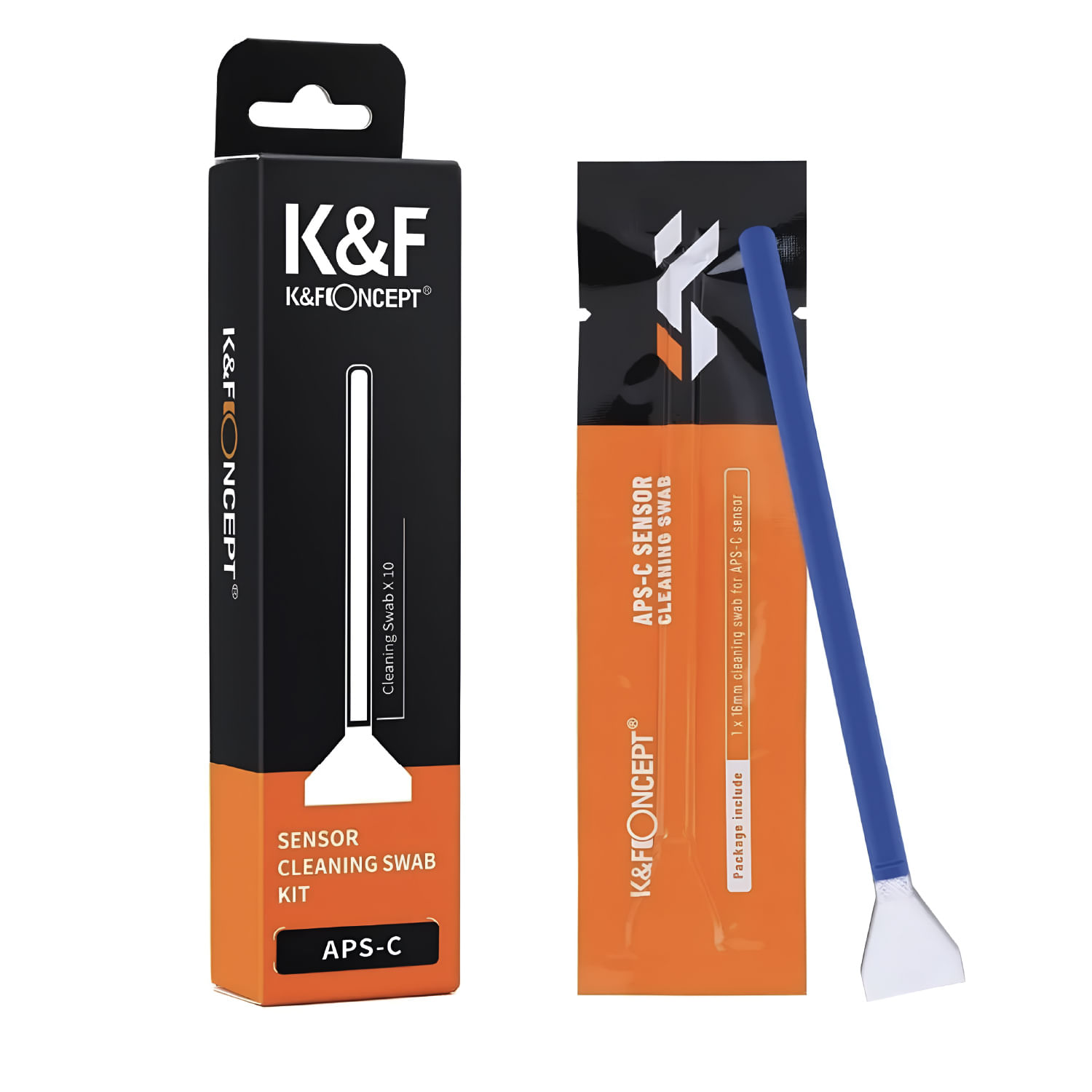 Hisopos de limpieza K&F Concept SKU.1697 para sensor APS-C 16mm, 10 unidades estériles de microfibra ultrasuave