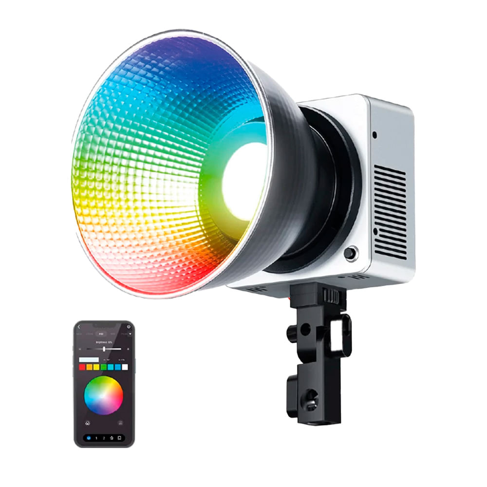 Mini luz portátil Neewer HB80C LED RGB COB 80W con batería 72Wh, 7 modos, 18 efectos, control por app, negro