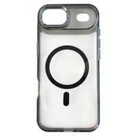 Case iBox para iPhone Air Metal Glow, con MagSafe para carga inalámbrica, soporte en cámara, negro