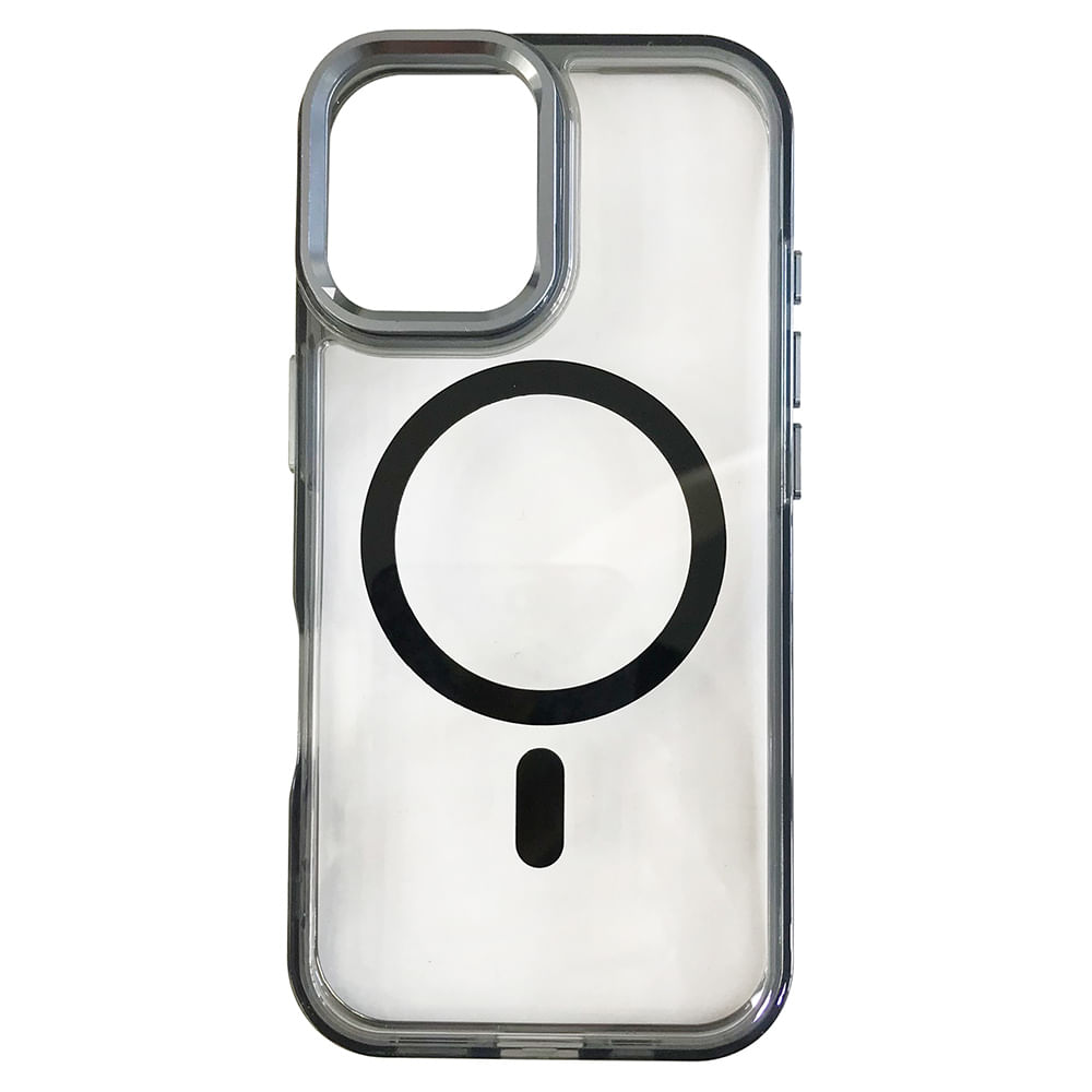 Case iBox para iPhone 17 Metal Glow, con MagSafe para carga inalámbrica, soporte en cámara, negro