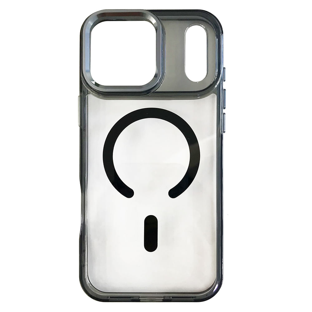Case iBox para iPhone 17 Pro Max Metal Glow, con MagSafe para carga inalámbrica, soporte en cámara, negro