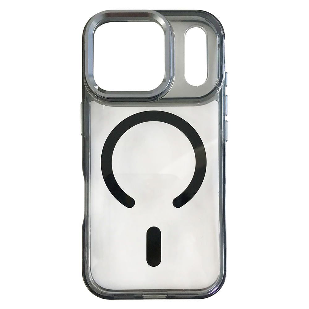 Case iBox para iPhone 17 Pro Metal Glow, con MagSafe para carga inalámbrica, soporte en cámara, negro
