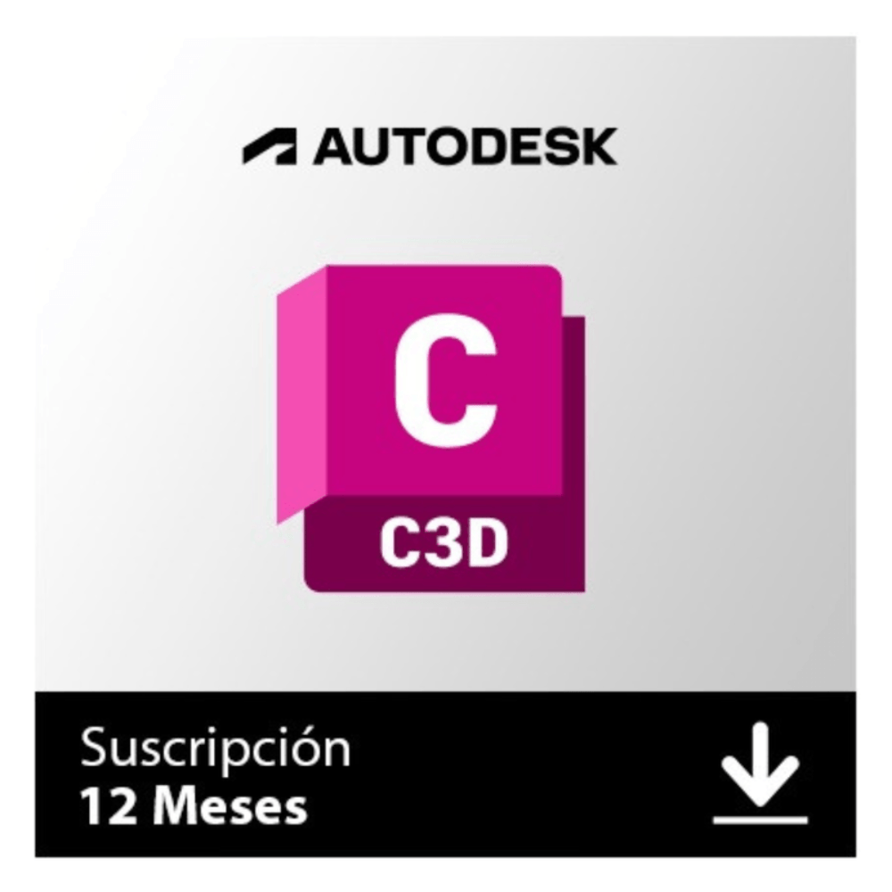 Licencia digital Autodesk Civil 3D EDU 2025, 1 dispositivo, compatible con Windows 10 y 11, duración 1 año