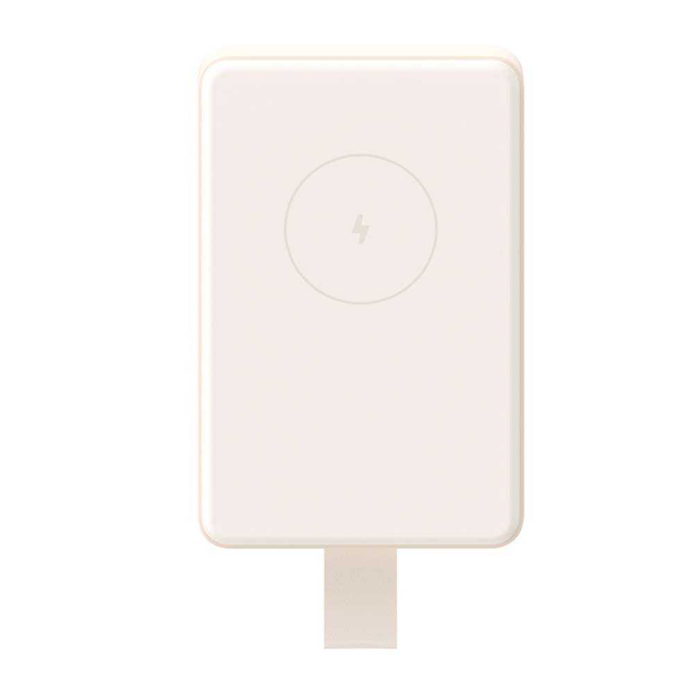 Batería magnética Xiaomi 6000 mAh con carga inalámbrica 15W, puerto USB Tipo-C, diseño compacto, portátil y protección contra sobrecargas, blanco