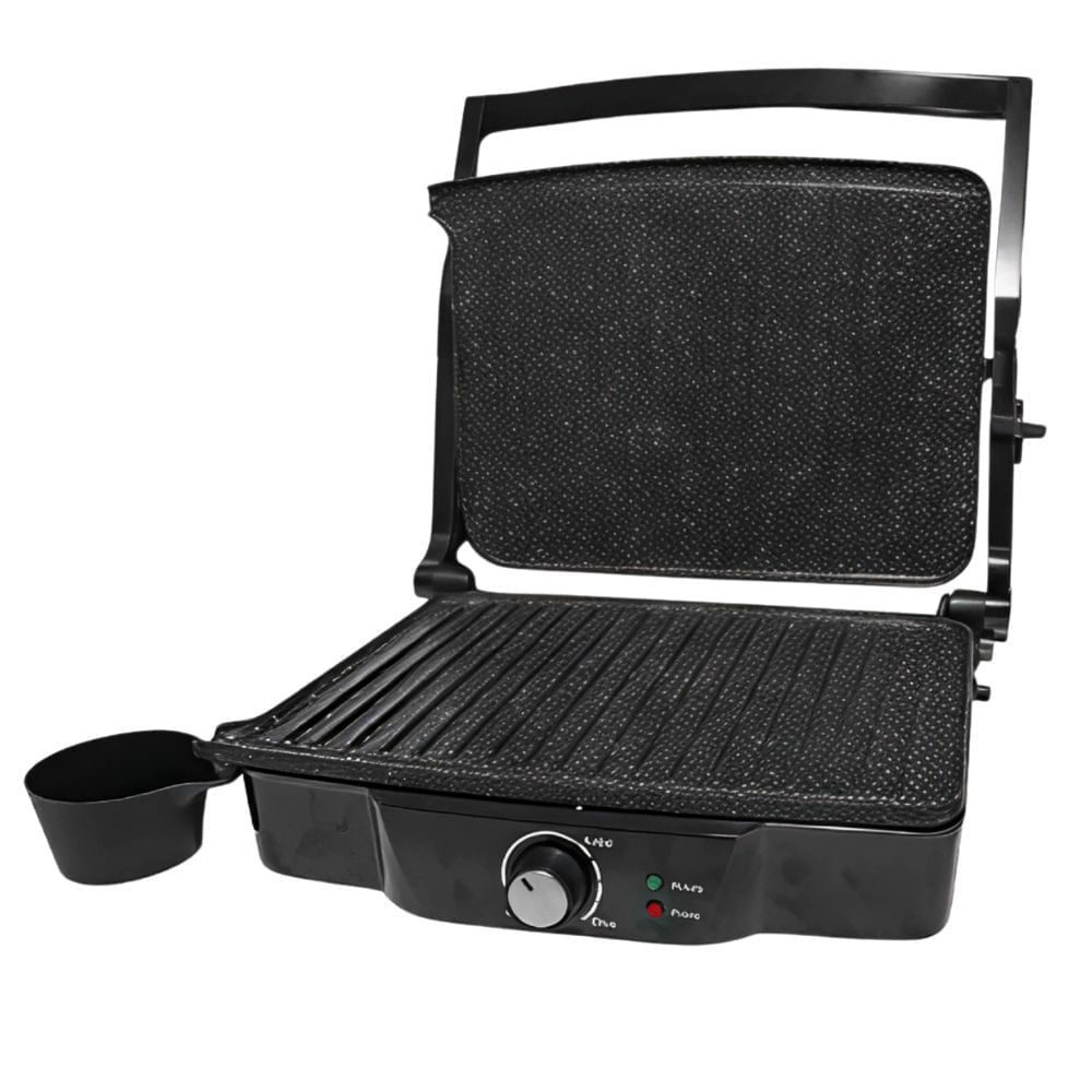 Parrilla Finezza FZ-802EG, 2000W, panini grill, apertura 180°, antiadherente