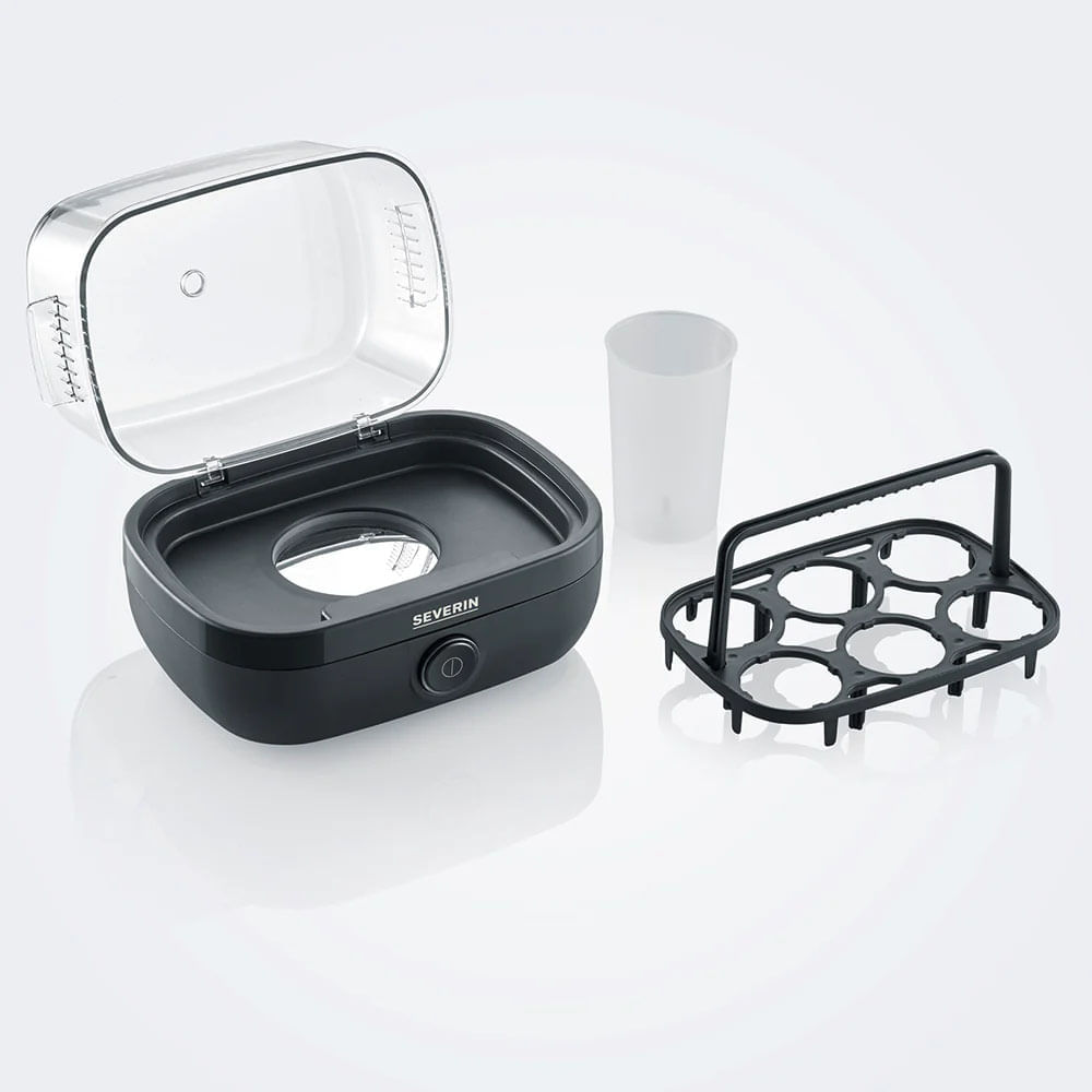 Imagen 2 del producto Hervidor de huevos, EK 3165, 6 unidades, tapa transparente, BPA Free, 420W, negro
