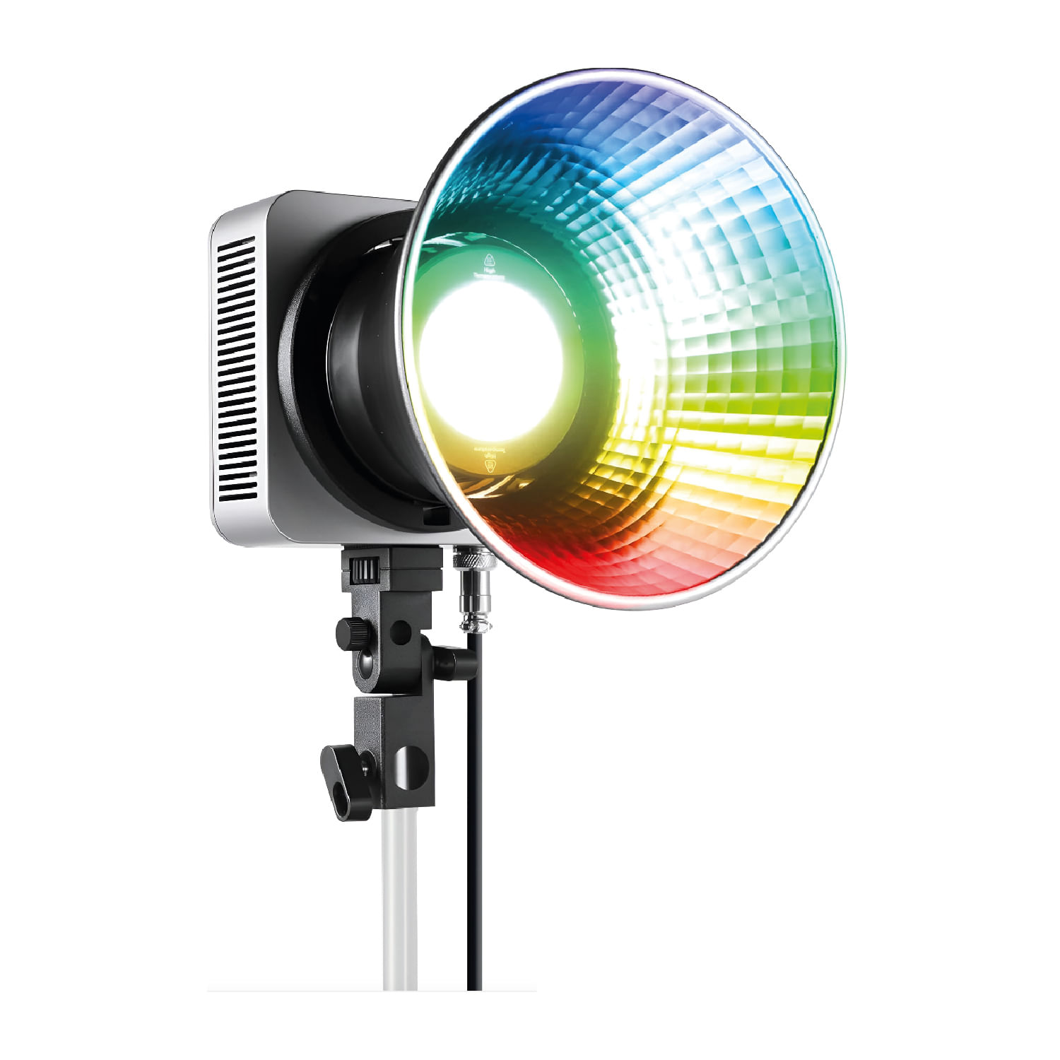 Imagen 1 del producto Luz continua Neewer HS200C RGB, LED COB 280W, 45700 lux, CRI 97+, 2700K-6500K, control remoto y app, montura Bowens, negro