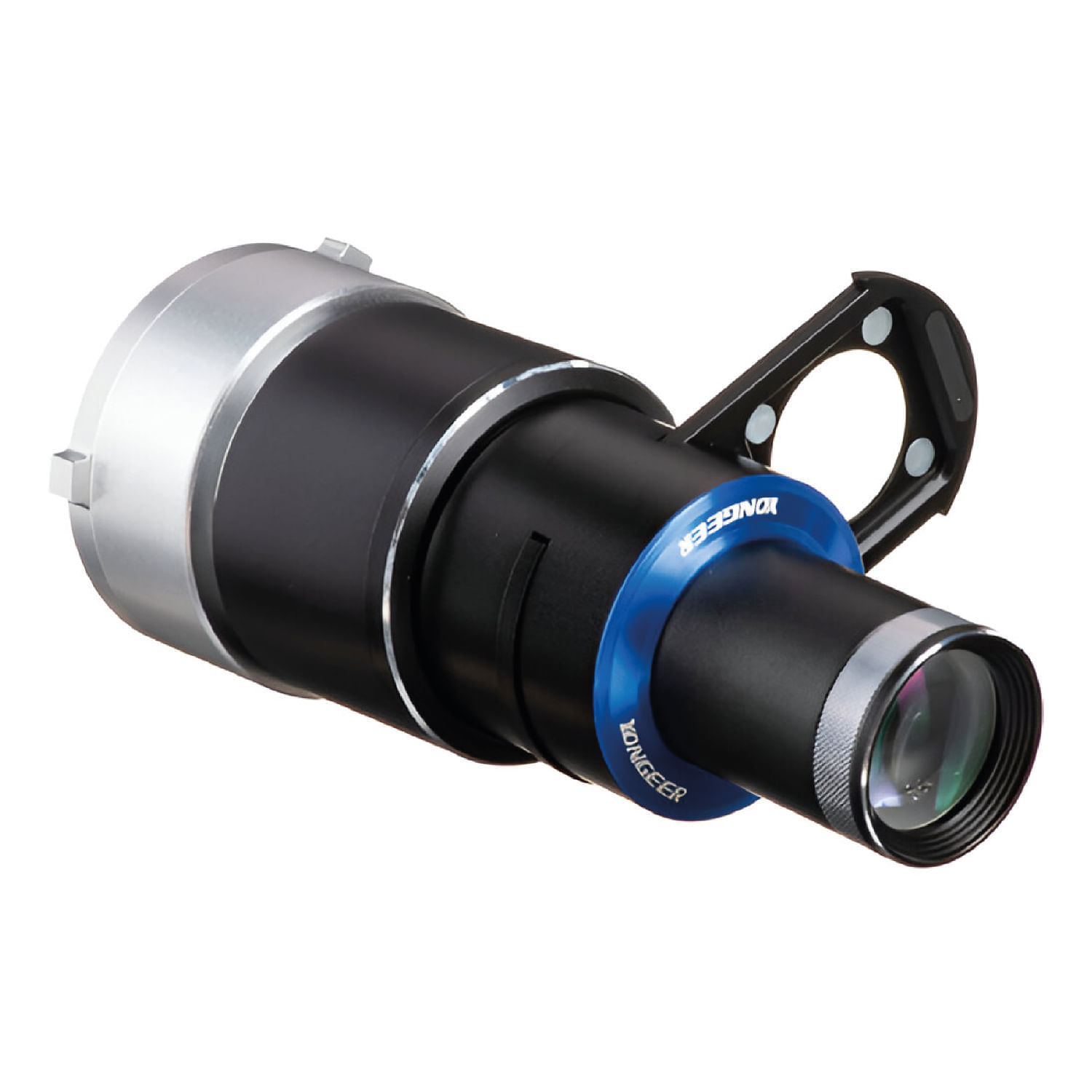 Imagen 1 del producto Snoot óptico DIGITALFOTO FS100, profesional con lente 50mm, 25 gobos metálicos, portafiltros de color, compatible con montura Bowens, negro