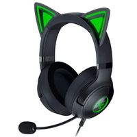 Audífono gamer Razer Kraken Kitty V2 Chroma USB, con micrófono y cancelación de ruido, negro