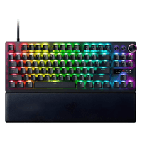 Teclado gamer alámbrico Razer Huntsman V3 Pro TKL, conexión USB Tipo-C, mecánico, idioma inglés, Chroma RGB, switch óptico analógico, negro
