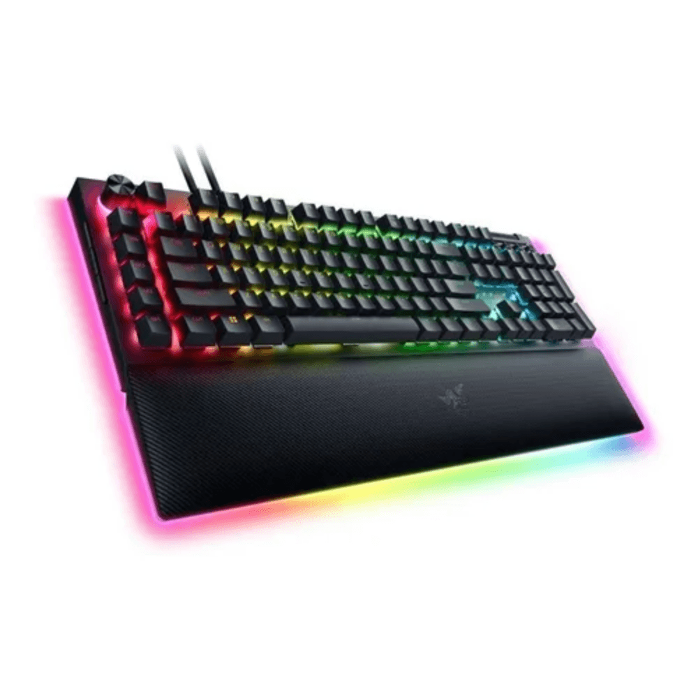 Imagen 2 del producto Teclado gamer alámbrico Razer BlackWidow V4 Pro USGreen, conexión USB, mecánico, idioma inglés, Chroma RGB, negro