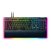 Teclado gamer alámbrico Razer BlackWidow V4 Pro USGreen, conexión USB, mecánico, idioma inglés, Chroma RGB, negro