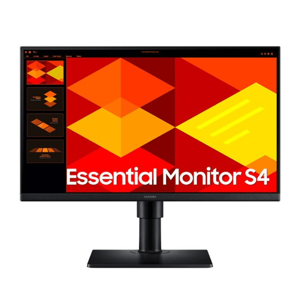 Monitor plano 22" Samsung Essential S4 LS22D400GALXPE, FHD IPS, 100 Hz, HDMI, DP, USB, Eye Saver, negro