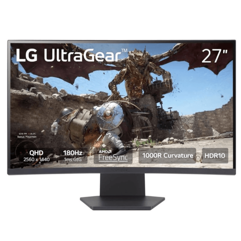 Imagen 1 del producto Monitor plano LG 27"" UltraGear 27GS75Q-B, panel QHD (2560x1440), 180Hz, 1ms, HDR10, negro
