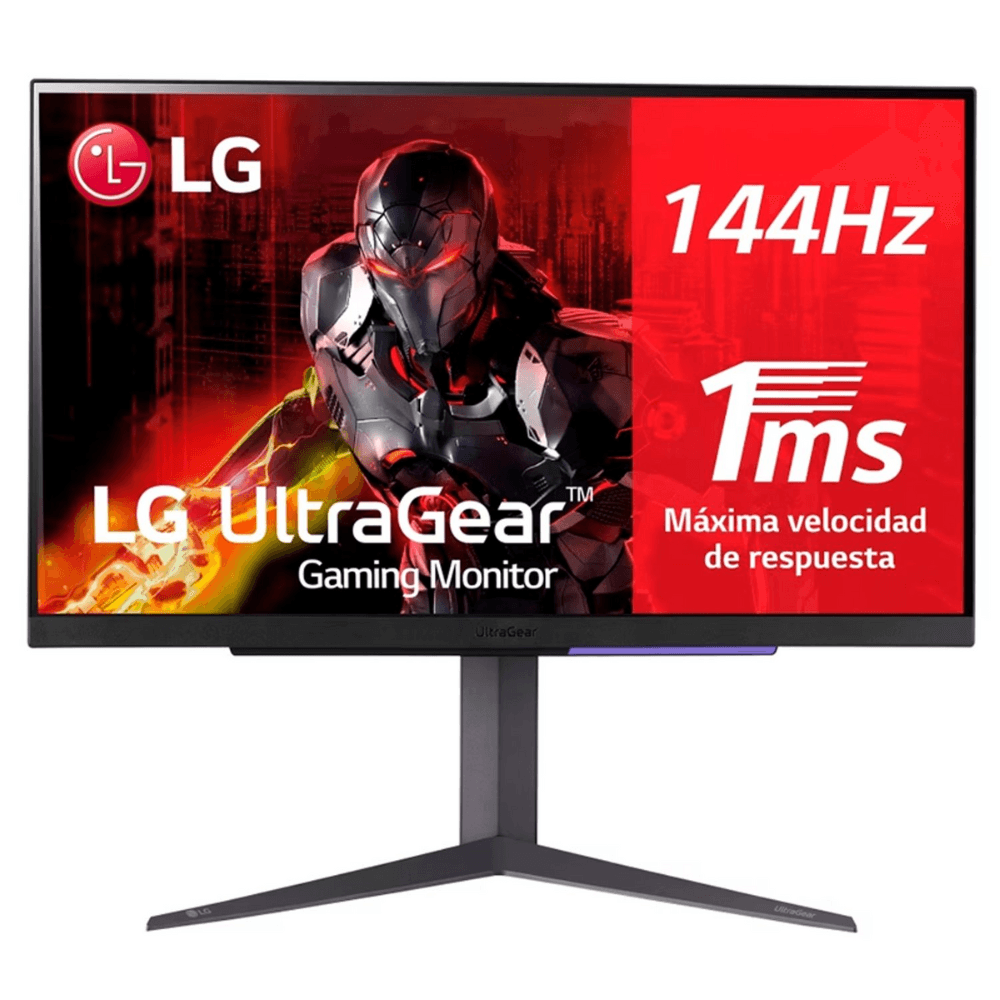 Imagen 1 del producto Monitor plano LG 27"" 27GR93U, panel IPS, UHD, 144Hz, 1ms, AMD FreeSync Premium, negro