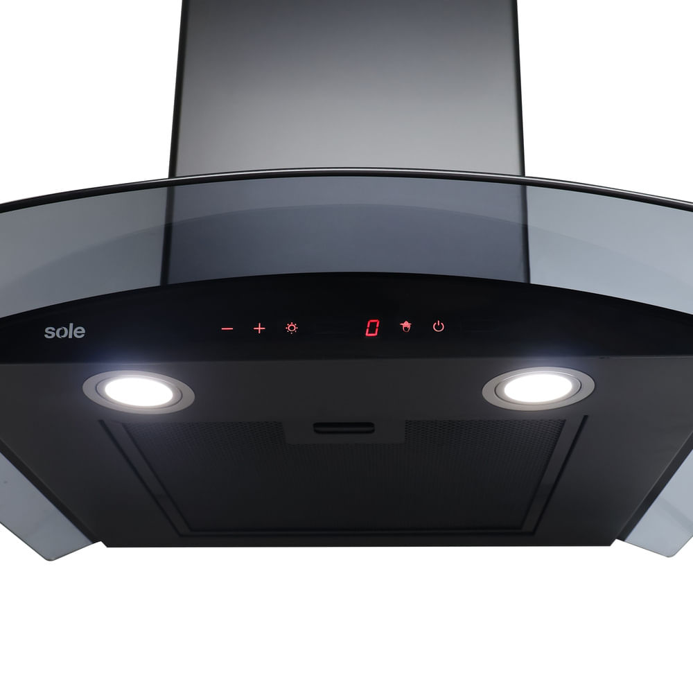 Imagen 2 del producto Campana Sole Venus Ink 60cm, 4 niveles de absorción, Touch Free, LED, ducto o recirculante, negro