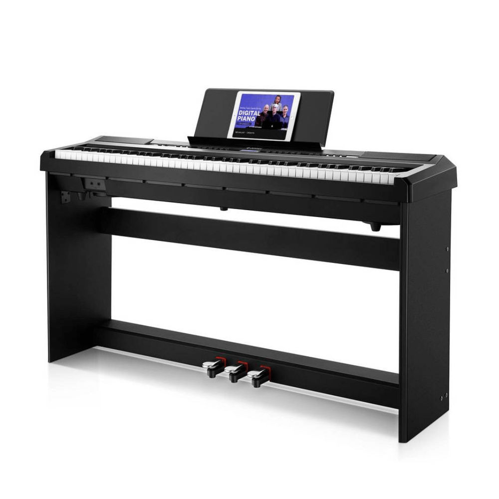 Piano digital Donner DEP-20, 88 teclas con mueble, polifonía, 238 tonos, negro