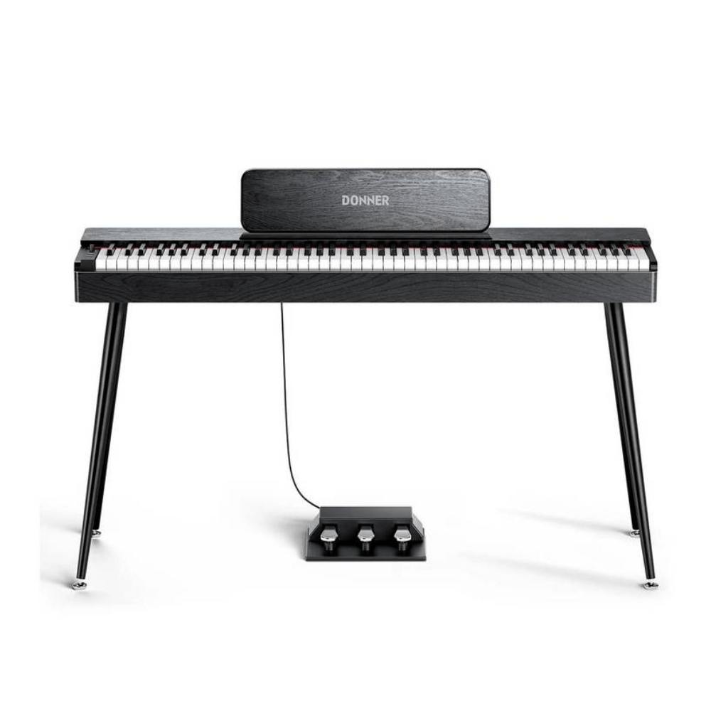 Imagen 2 del producto Piano digital Donner S100, 88 teclas con mueble, polifonía, tonos integrados, negro
