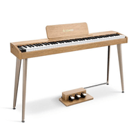 Piano digital Donner DDP-88 teclas con mueble, polifonía, 128 tonos, efectos, natural