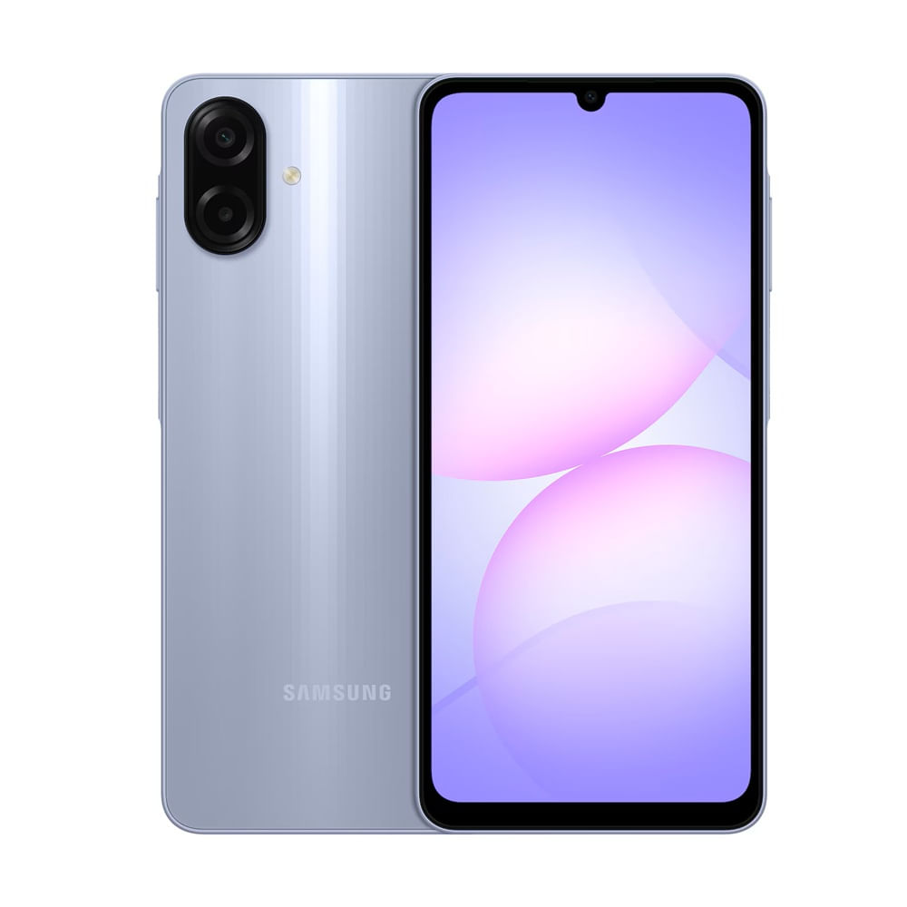 Celular Samsung Galaxy A07 4G 128GB, 4GB RAM, cámara trasera 50MP y frontal 8MP, 6.7", light violet