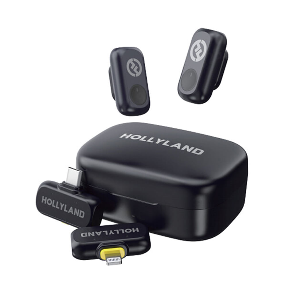 Micrófono inalámbrico Hollyland LARK A1, baja impedancia, USB-C, Lightning, gris